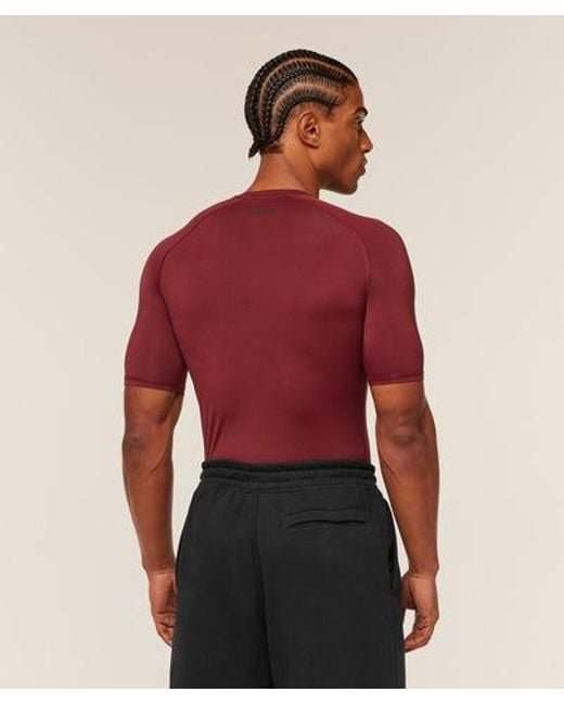 GYMSHARK Red Element Baselayer T-Shirt for men