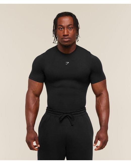 GYMSHARK Black Super Soft Muscle Tee for men