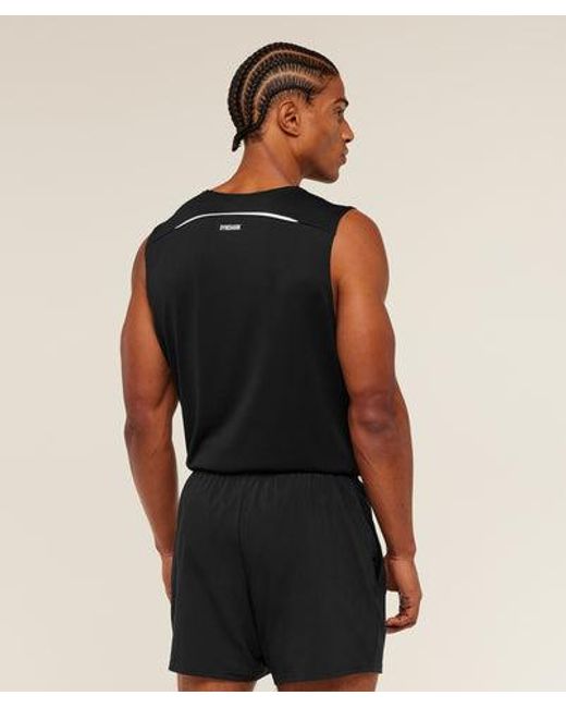 GYMSHARK Black Arrival Contrast Tank for men