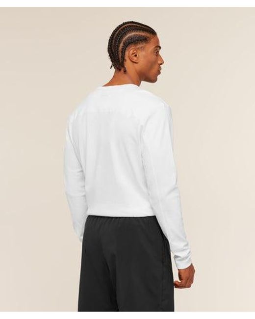 GYMSHARK White Off Duty Long Sleeve T-Shirt for men