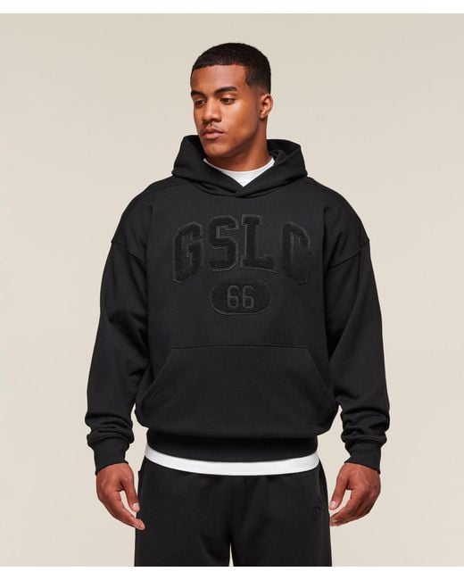 GYMSHARK Black Gslc Hoodie for men