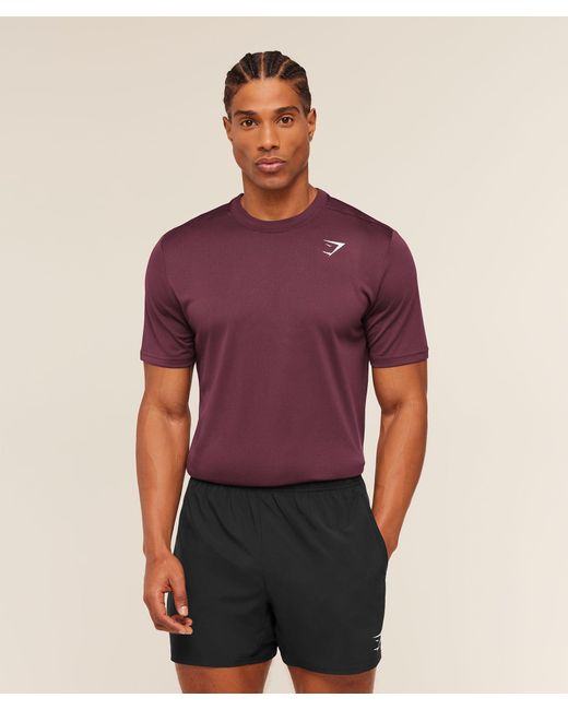 GYMSHARK Purple Arrival T-Shirt for men