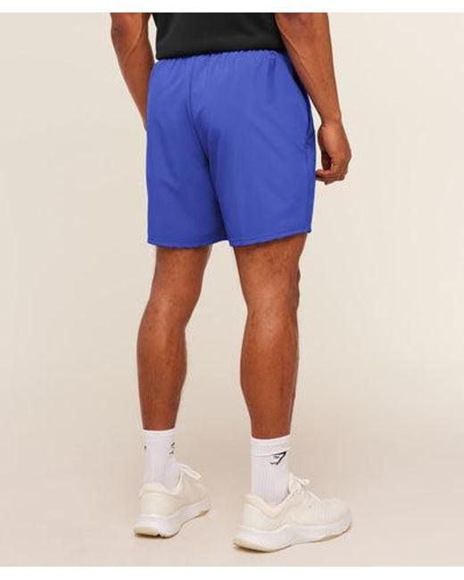 GYMSHARK Blue Arrival 7" Shorts for men