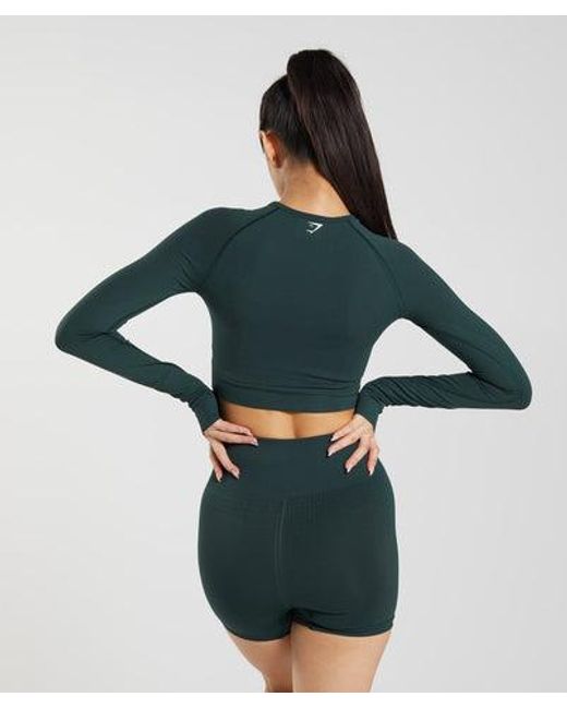 GYMSHARK Green Vital Seamless Crop Top