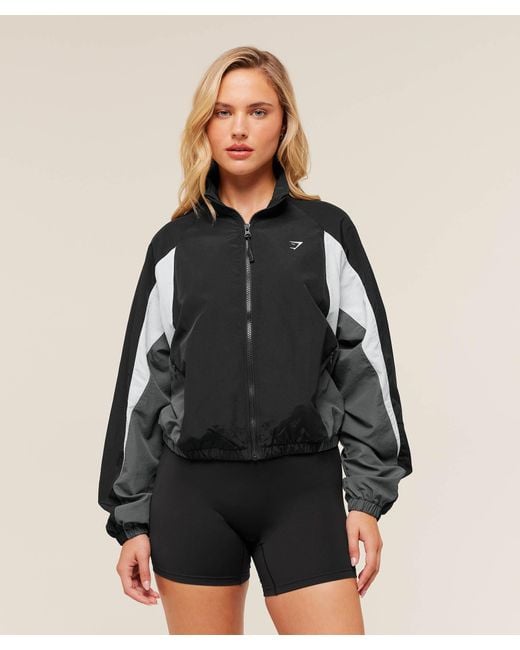 GYMSHARK Black Contrast Woven Jacket