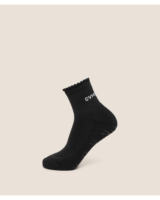 GYMSHARK Natural Frill Pilates Midi Sock