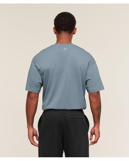 GYMSHARK Blue Gs66 T-Shirt for men