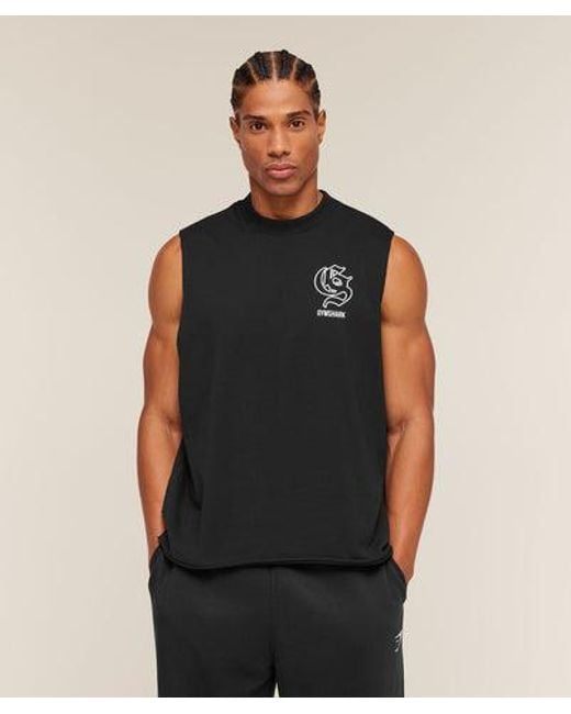GYMSHARK Black Performance Tank for men