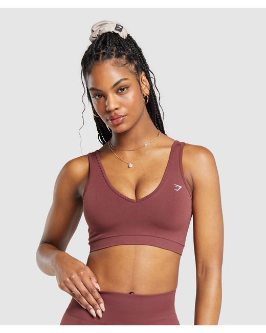 GYMSHARK Red Everyday Seamless Sports Bra
