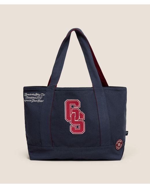 GYMSHARK Blue Collegiate Tote Bag