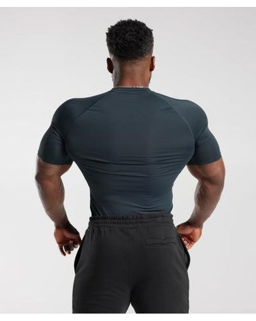 GYMSHARK Blue Element Baselayer T-Shirt for men