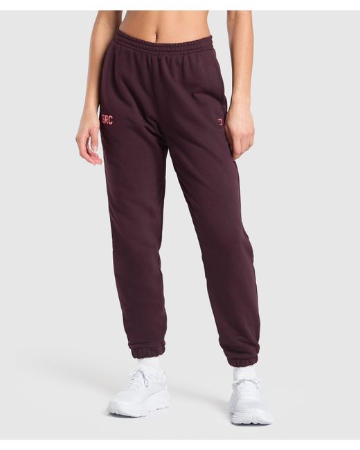 GYMSHARK Red Running Graphic Joggers