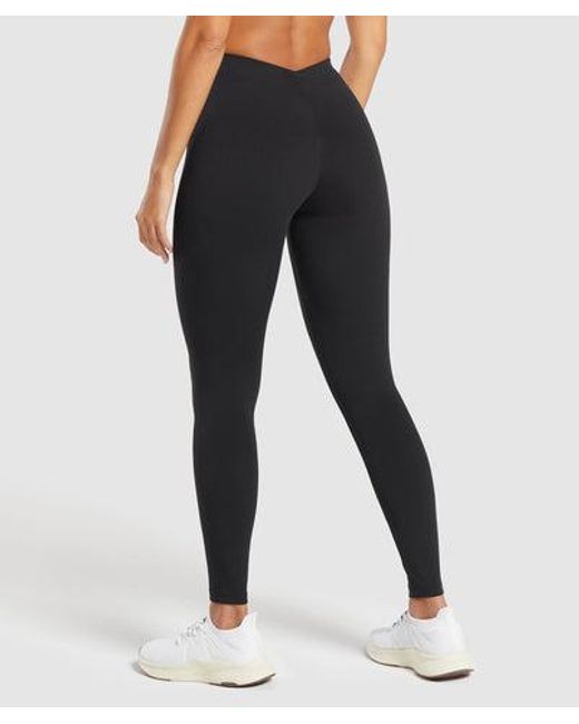 GYMSHARK Blue Ruche Leggings