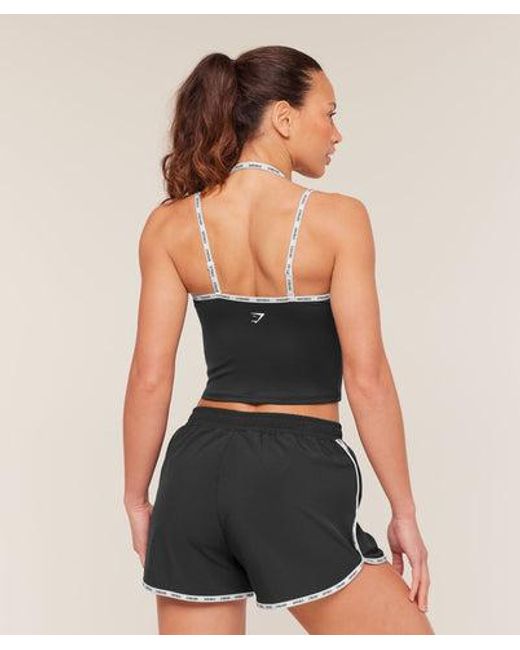 GYMSHARK Black Micro Logo Tank