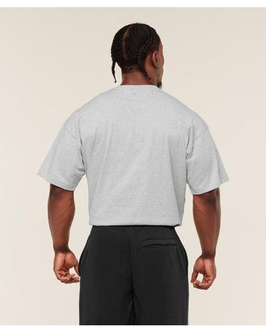 GYMSHARK Gray Olde English T-Shirt for men