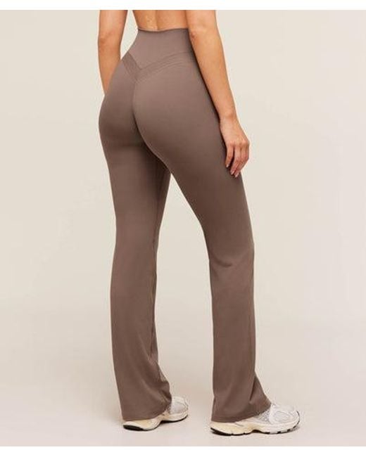 GYMSHARK Brown Whitney Regular Flared Legging