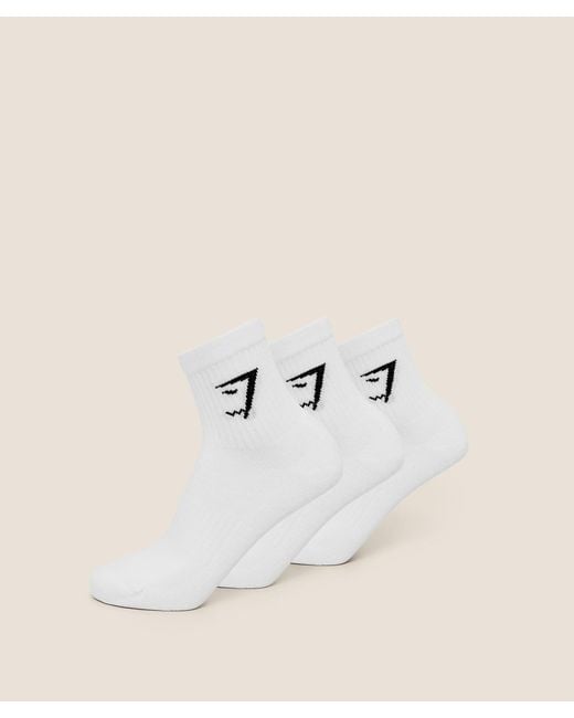 GYMSHARK Natural Midi Socks 3Pk