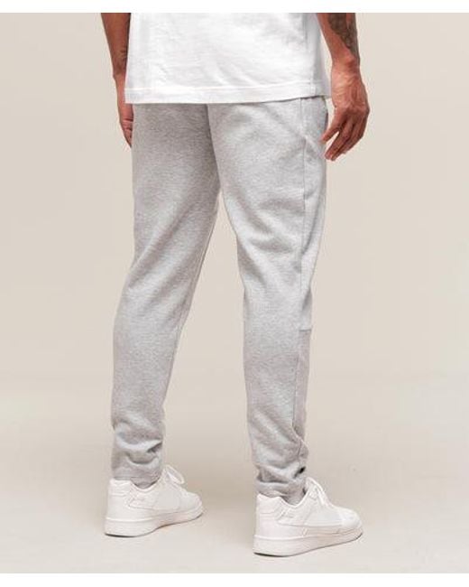 GYMSHARK Gray Interlock Tech Joggers for men