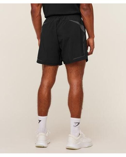 GYMSHARK Black Movement Sport 5" Shorts for men