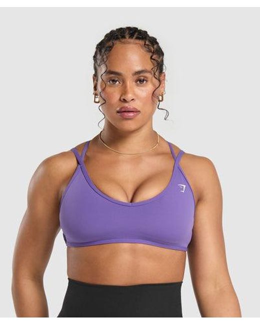 GYMSHARK Gray Back Gains Sports Bra