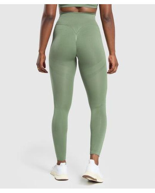 GYMSHARK Green Activate Seamless Leggings
