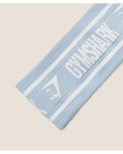 GYMSHARK Blue Diffuse Logo Headband