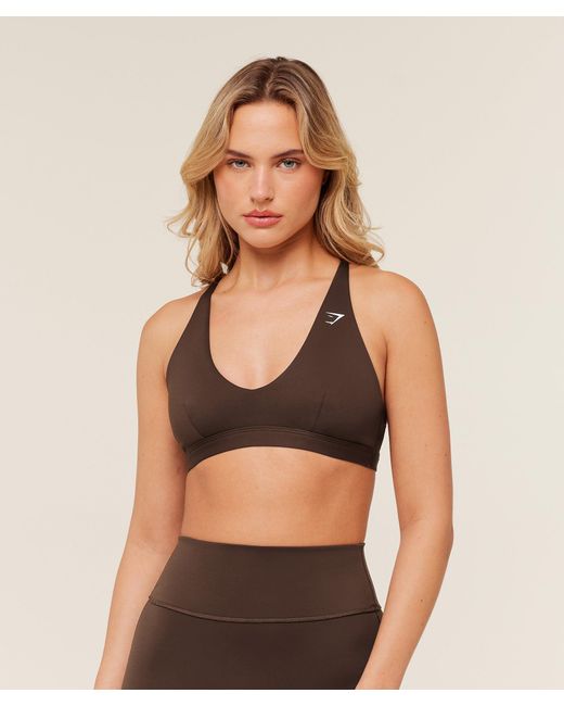 GYMSHARK Black Flow Light Support Sports Bra