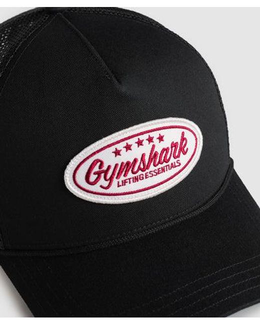 GYMSHARK Black Trucker Cap