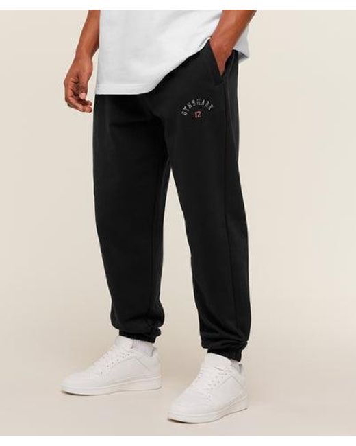 GYMSHARK Black 12 Graphic Joggers for men