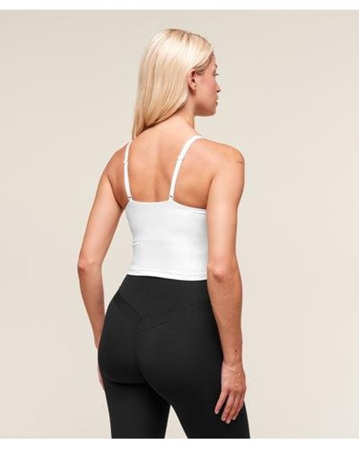 GYMSHARK White Training Cami Tank With Shelf