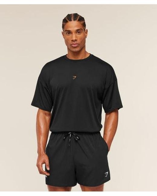 GYMSHARK Black Gscc Graphic T-Shirt for men