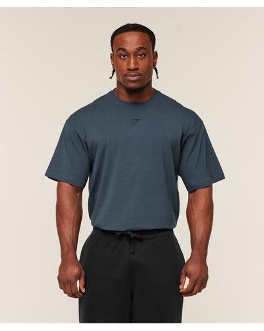 GYMSHARK Blue Power T-Shirt for men