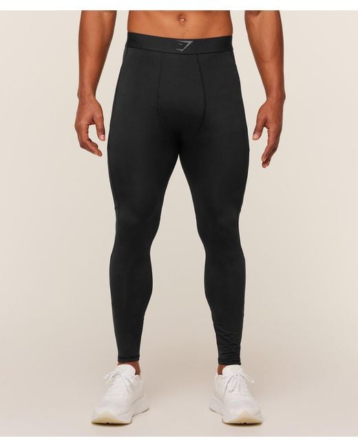 GYMSHARK Black Element Baselayer Legging for men