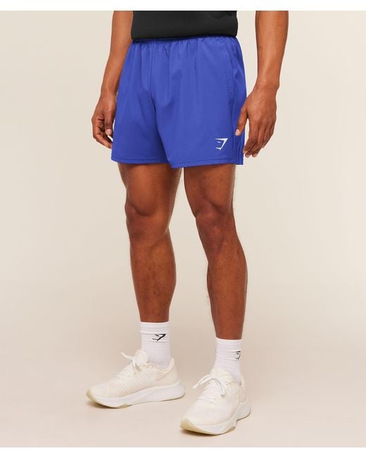 GYMSHARK Blue Arrival 5" Shorts for men