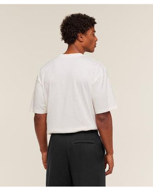GYMSHARK White Athletic Division Graphic T-Shirt for men