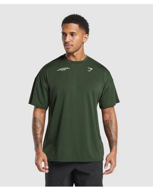 GYMSHARK Green Conditioning Club Oversized T-Shirt for men