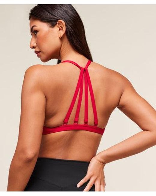 GYMSHARK Red Minimal Sports Bra