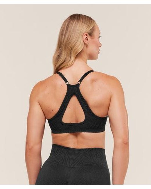 GYMSHARK Black Adapt Animal Seamless Sports Bra