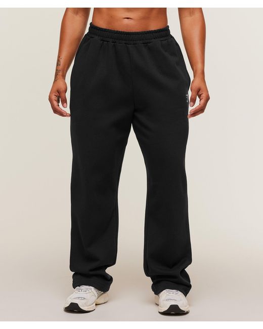 GYMSHARK Black Training Fleece Straight Leg Short Pants