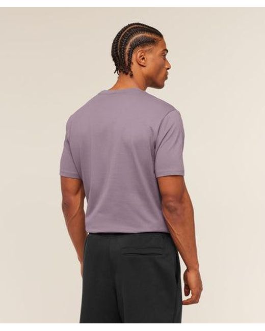 GYMSHARK Purple Crest T-Shirt for men