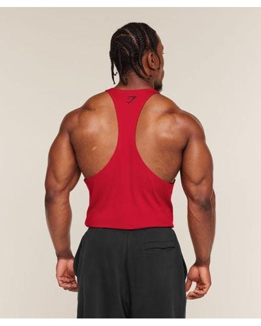 GYMSHARK Red Power Stringer for men