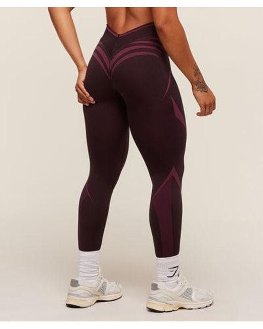 GYMSHARK Purple Apex Lift Seamless Leggings
