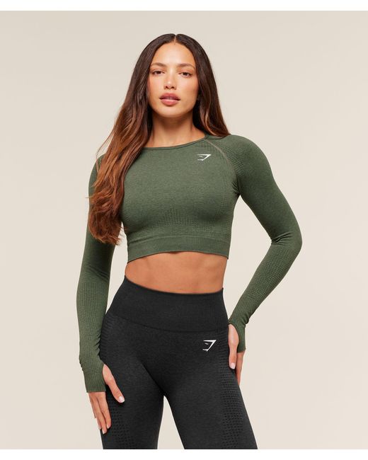 GYMSHARK Green Vital Crop Top