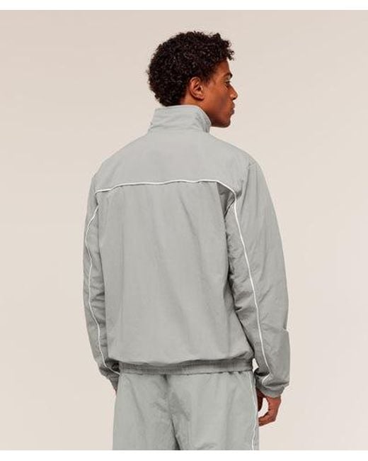 GYMSHARK Gray Retro Shell Track Jacket for men