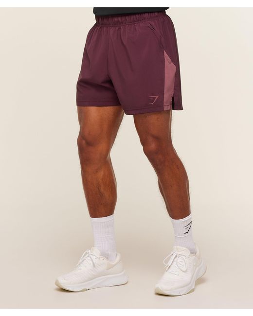 GYMSHARK Red Sport 5" Shorts for men