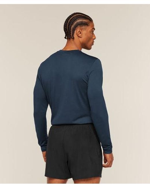 GYMSHARK Blue Arrival Long Sleeve T-Shirt for men