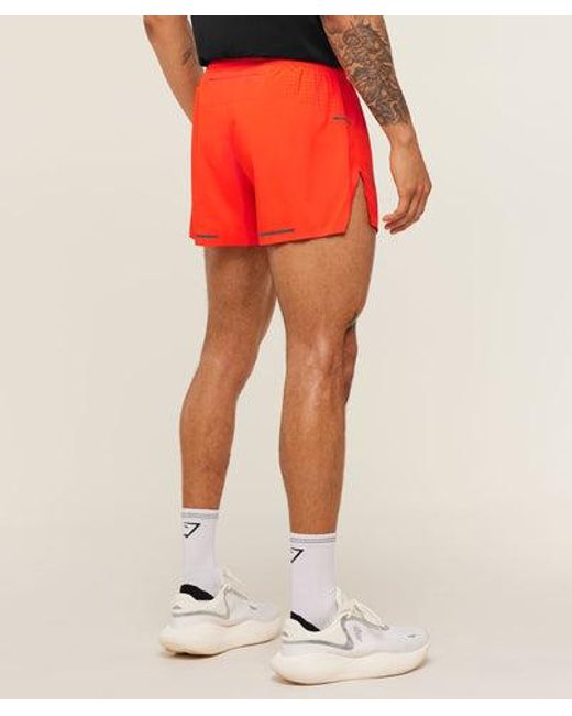 GYMSHARK Orange Running Elite Race 5" Shorts for men