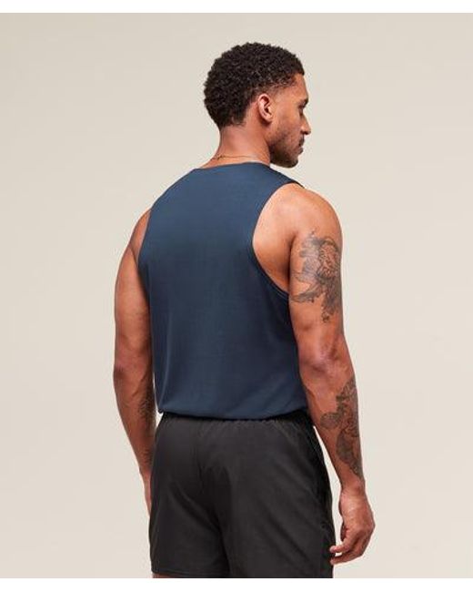 GYMSHARK Blue Arrival Tank for men