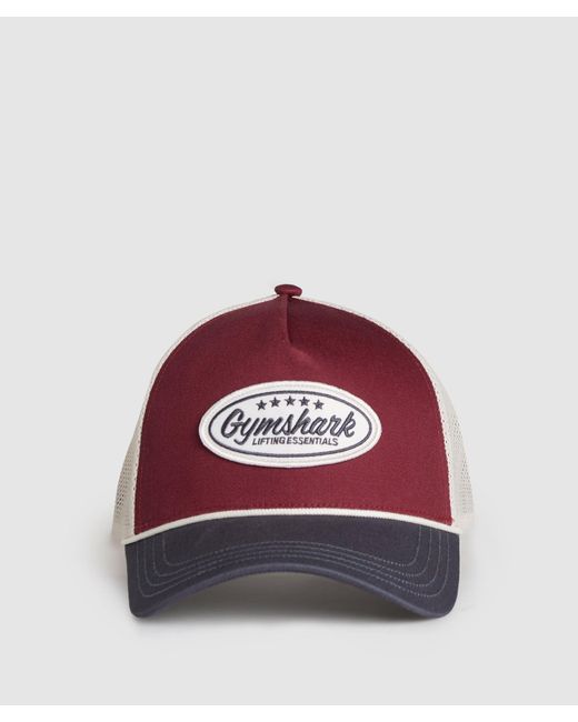 GYMSHARK Red Trucker Cap