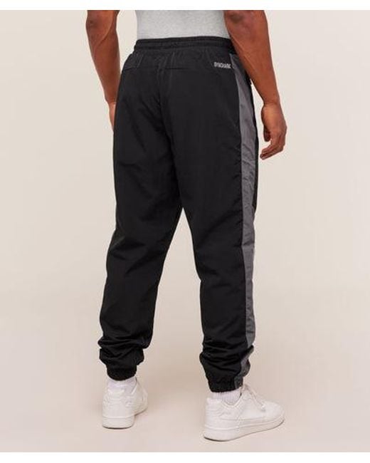 GYMSHARK Black Retro Track Pants for men